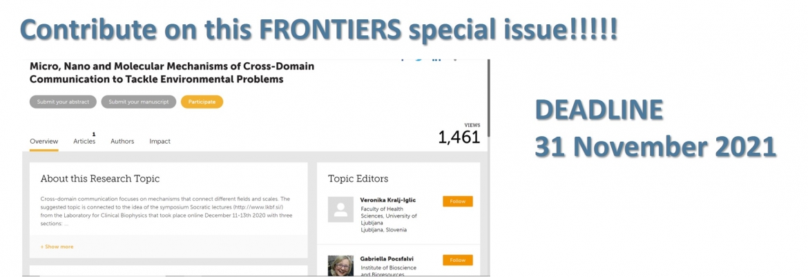Contribute on this FRONTIERS special issue!!!!!